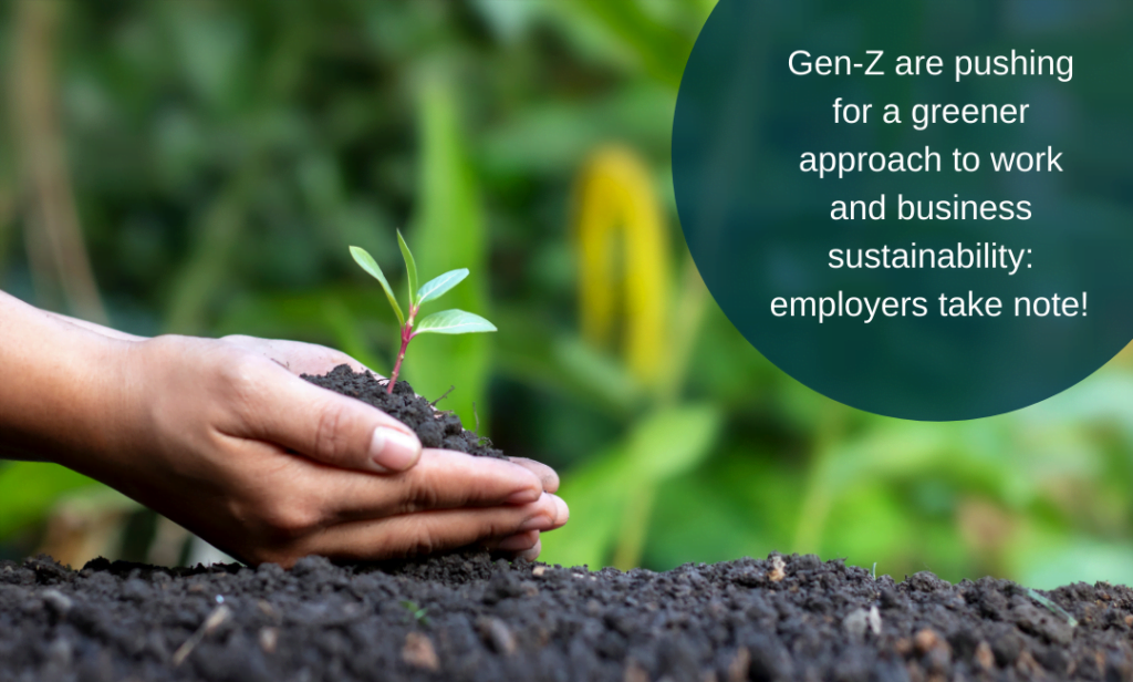 Gen-Z are pushing for a greener approach to work and business sustainability: employers take note! 9 business sustainability