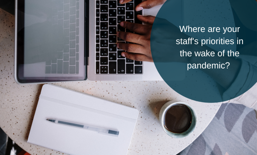 Where are your staff’s priorities in the wake of the pandemic? 2 Employee priorities